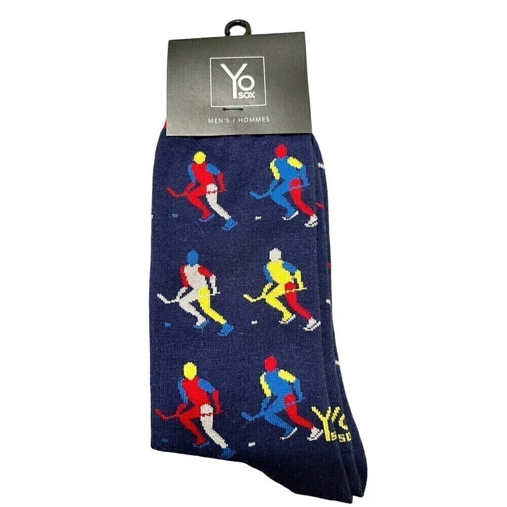 Men's Yo Sox Size 7-12 Navy Ice Hockey Player New with Tags